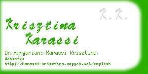 krisztina karassi business card